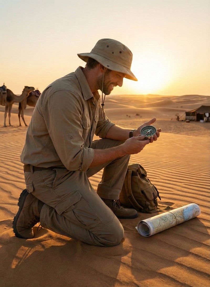 بوصلة جيب معدنية محمولة - Image 3